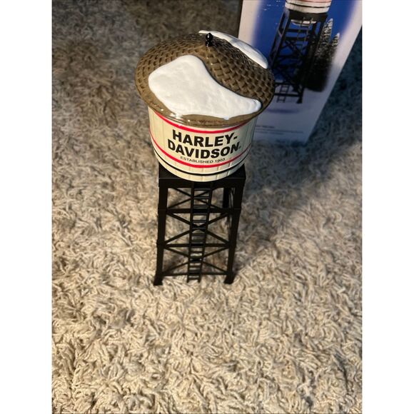 VINTAGE Department 56 Original Snow Village Harley Davidson Water Tower 54975 - Picture 6 of 12